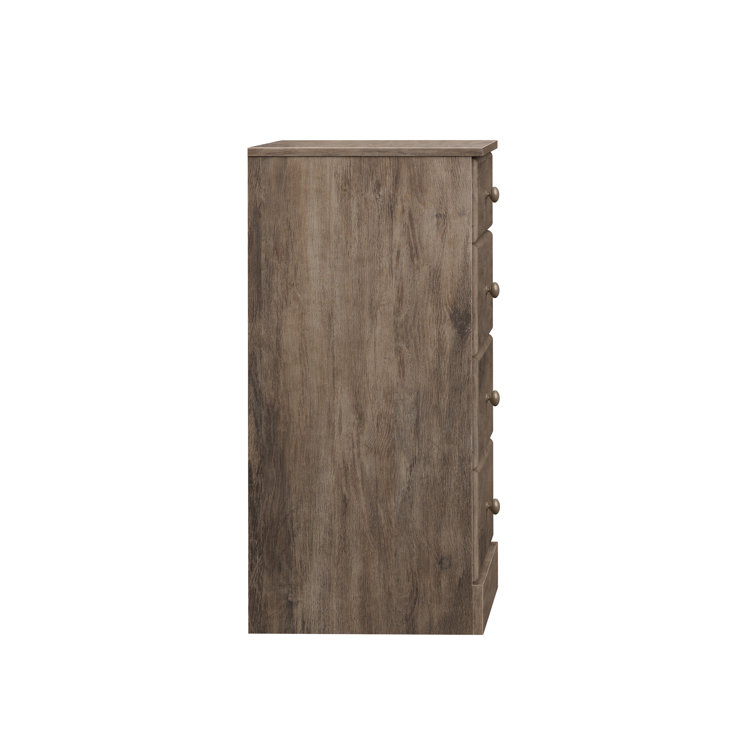 Drifted Gray Astrid 4-Drawer Lacquered Pine Chest