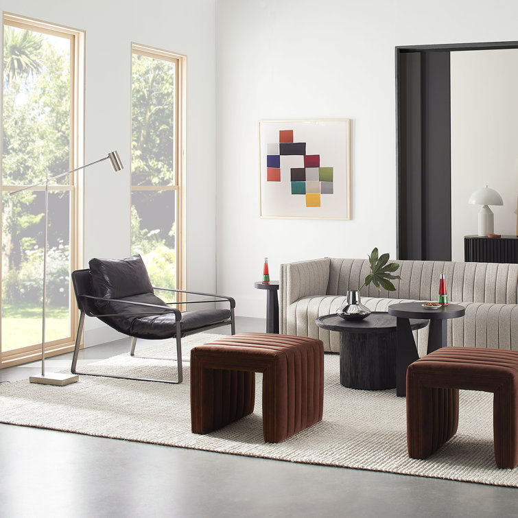 Sleek Brushed Steel LED Floor Lamp with Touch Sensor and Adjustable Arm