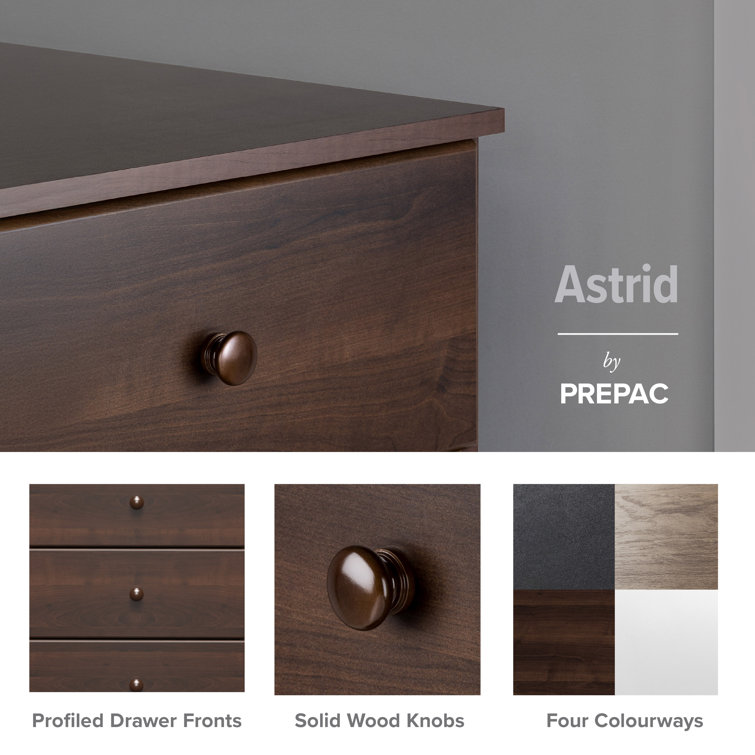 Astrid Espresso 4-Drawer Vertical Wood Dresser
