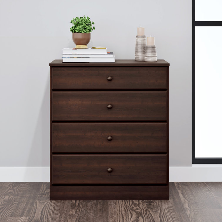 Astrid Espresso 4-Drawer Vertical Wood Dresser