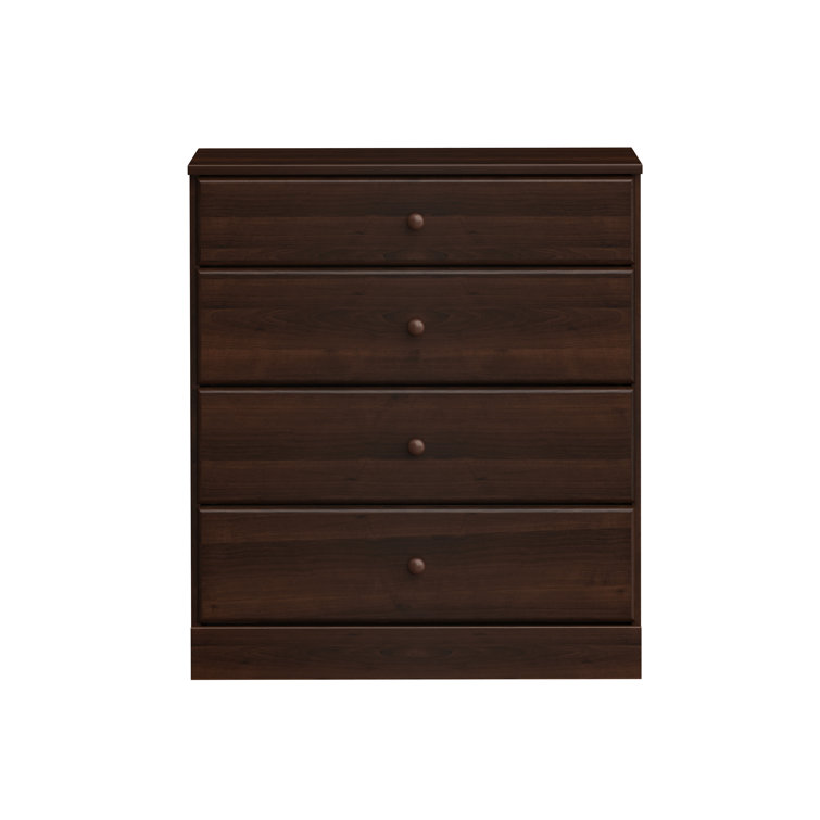 Astrid Espresso 4-Drawer Vertical Wood Dresser