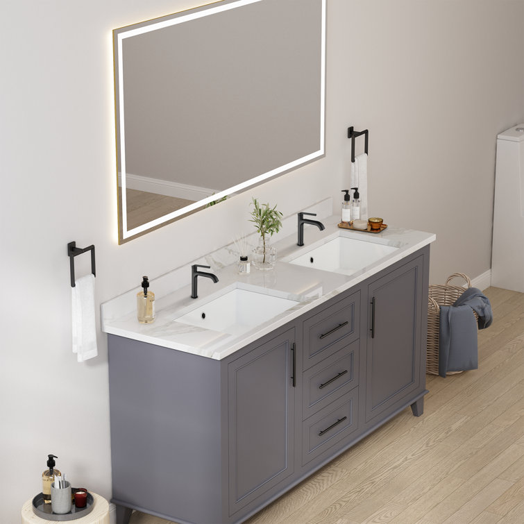 Matte Black Single Handle Mid Arc Bathroom Faucet