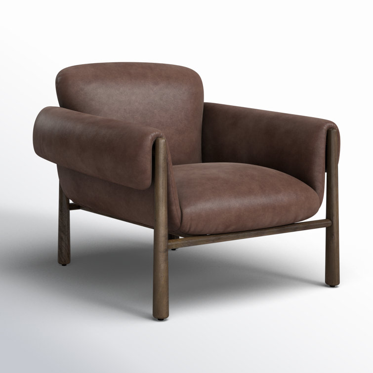 Palermo Cigar Brown Leather Accent Chair