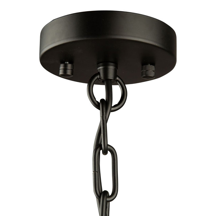Coco Mini 3-Light Black and Gold Chandelier with White Linen Shade