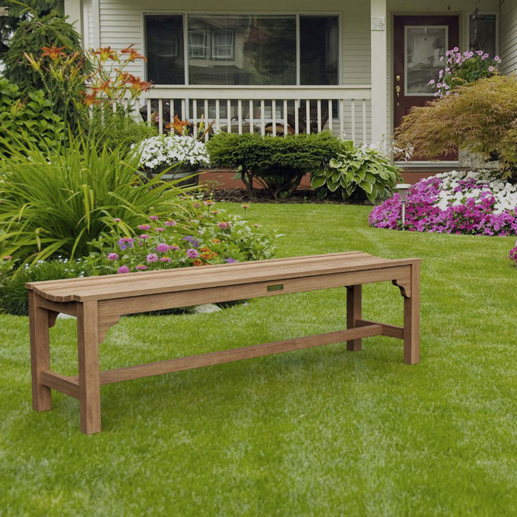 Hampton 63" Natural Teak Outdoor Backless Bench