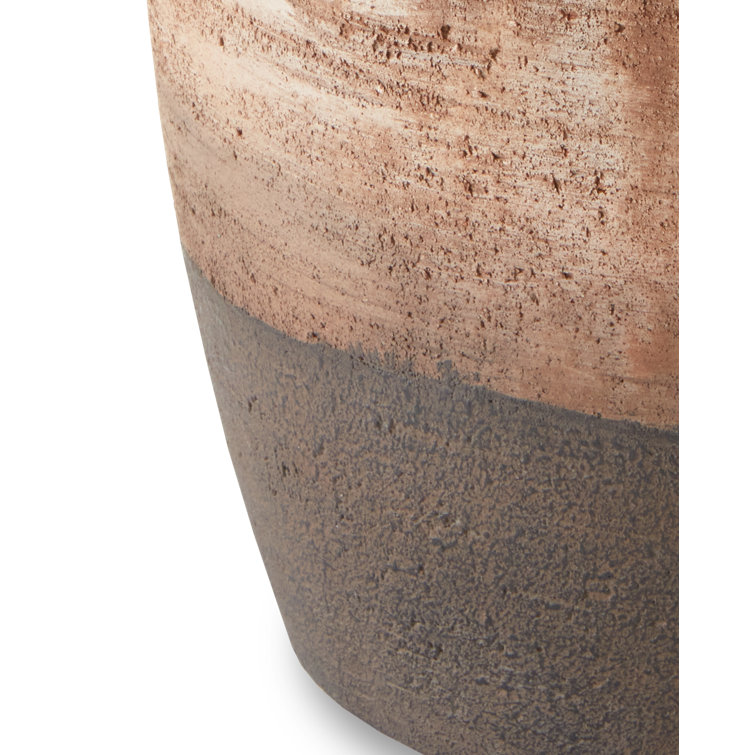Handmade Terracotta Table Vase in Natural and Black Finish