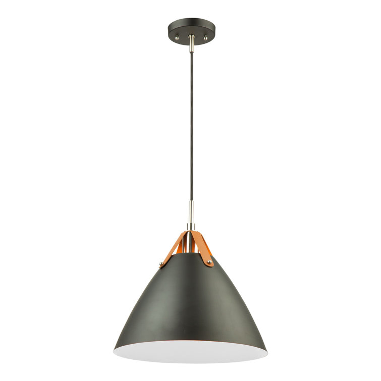 Contemporary Matte Black and White LED Pendant Light