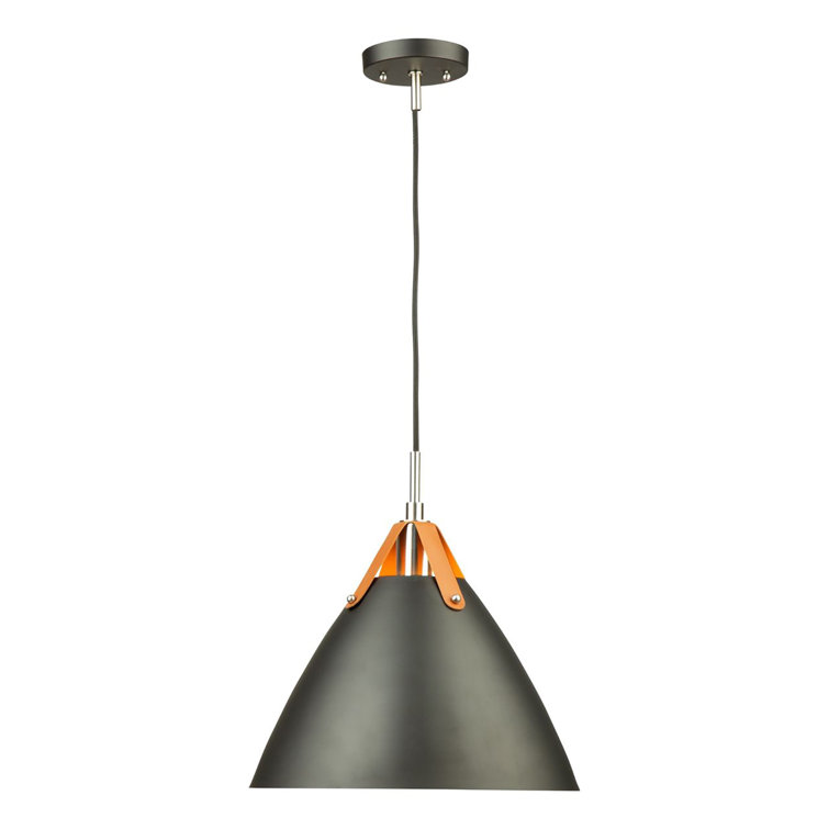 Contemporary Matte Black and White LED Pendant Light