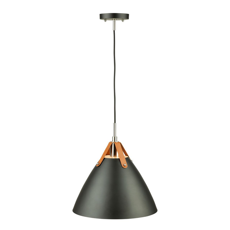 Contemporary Matte Black and White LED Pendant Light