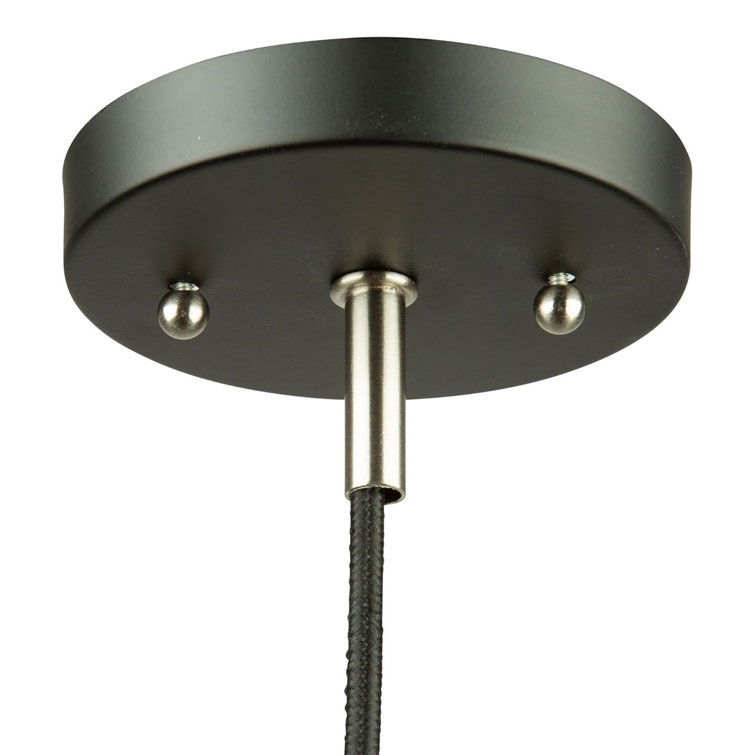 Contemporary Matte Black and White LED Pendant Light