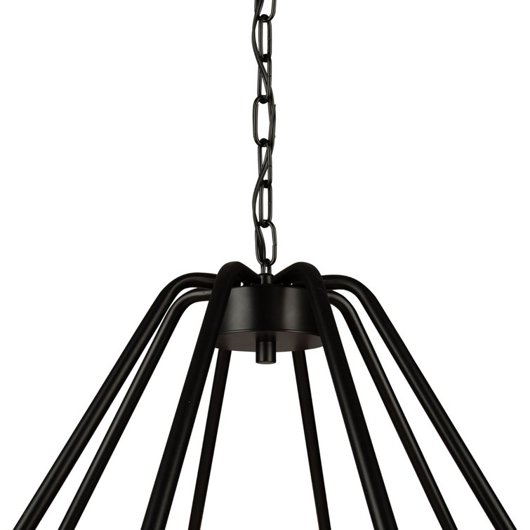 Elegant Black Crystal 8-Light Wagon Wheel Chandelier