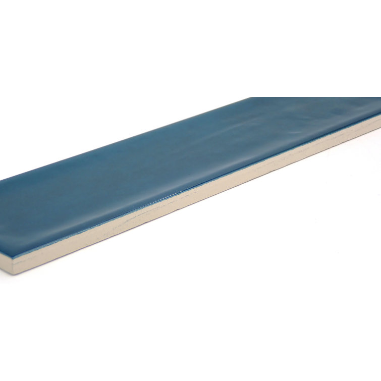 Raku Blue Glossy Ceramic Rectangular Wall Tile