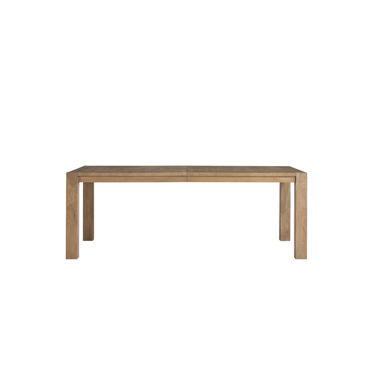 Natural Oak Extendable Rectangular Dining Table for Ten