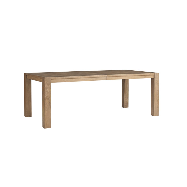 Natural Oak Extendable Rectangular Dining Table for Ten