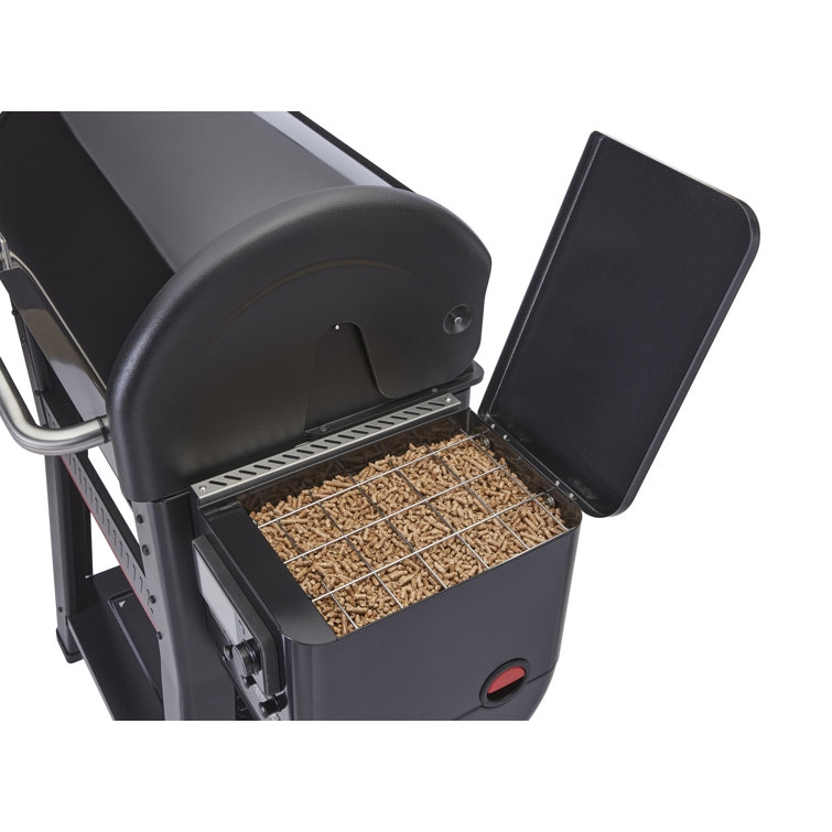 Black Digital Freestanding Wood Pellet Grill with Rotisserie
