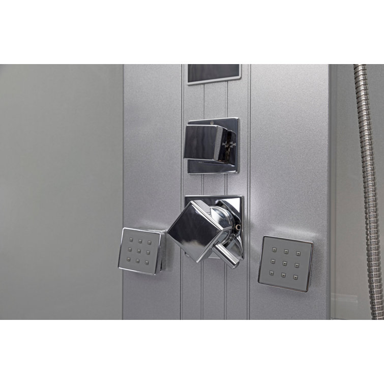 Mesa 38" x 38" x 85" Clear Glass Walk-in Steam Shower