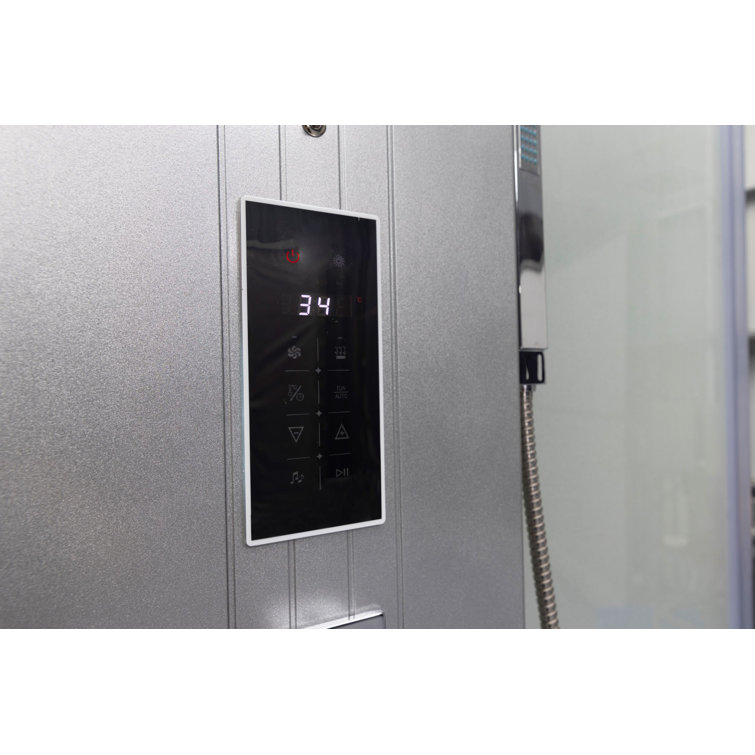 Mesa 38" x 38" x 85" Clear Glass Walk-in Steam Shower