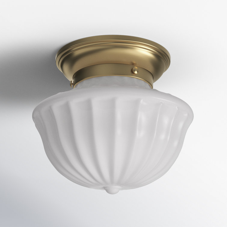 Elegant Aged Brass Globe Pendant with White Glass Shade