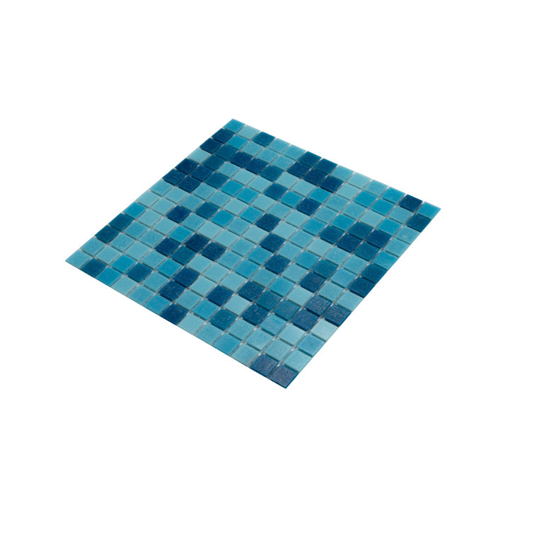Pacific Blue 12" x 12" Glossy Glass Mosaic Tile
