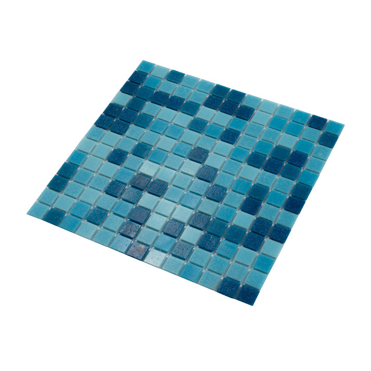 Pacific Blue 12" x 12" Glossy Glass Mosaic Tile