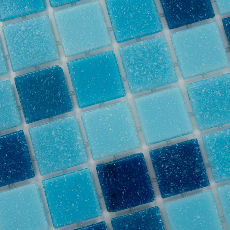 Pacific Blue 12" x 12" Glossy Glass Mosaic Tile