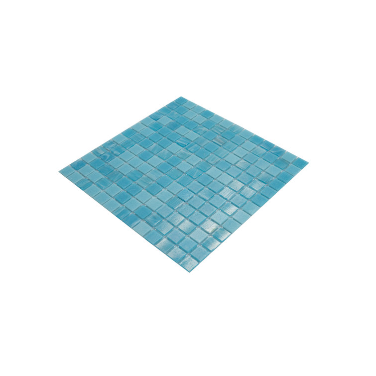 Arctic Blue 12'' x 12'' Glossy Glass Mosaic Tile