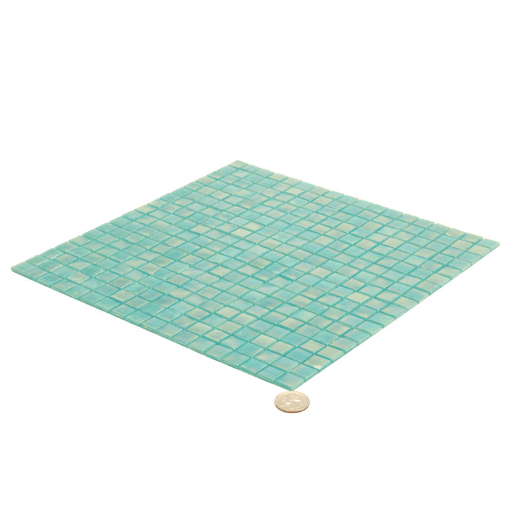 Dark Ocean Green Iridescent Glass Mosaic Wall and Floor Tile