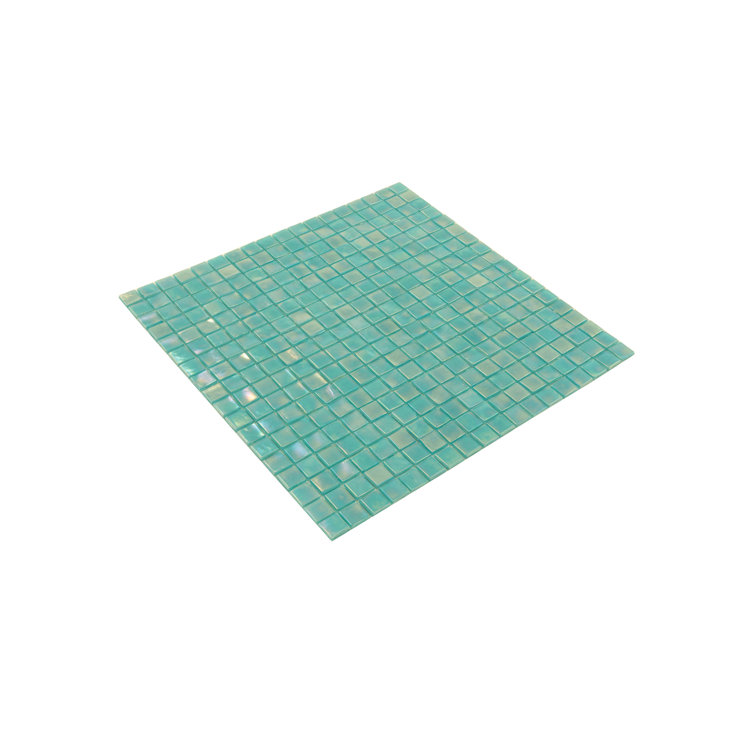 Dark Ocean Green Iridescent Glass Mosaic Wall and Floor Tile