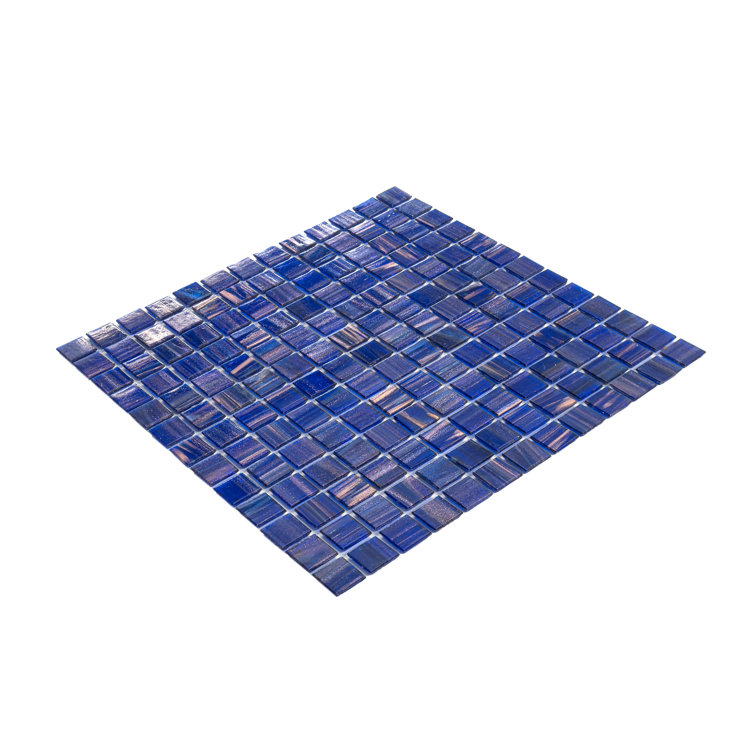 Celestial Royal Blue and Gold Glass Mosaic Wall and Floor Tile