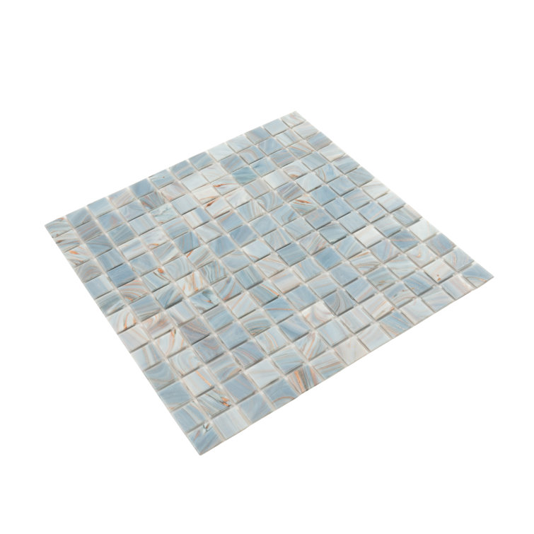 Manatee Blue 12" x 12" Glossy Glass Mosaic Tile