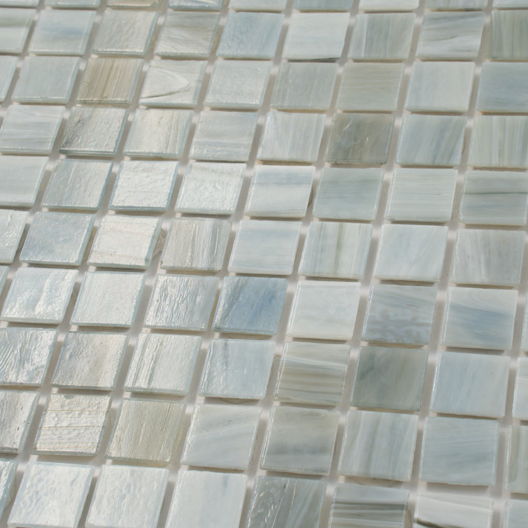 Celestial 12" x 12" Ash Gray Glass Mosaic Tile