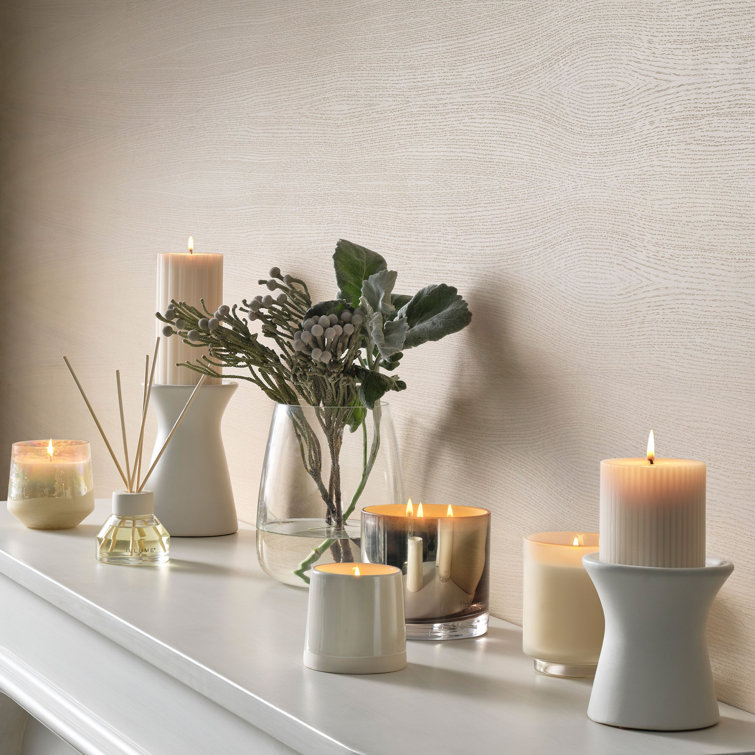 Winter White Ceramic Reed Diffuser with Refillable Oil