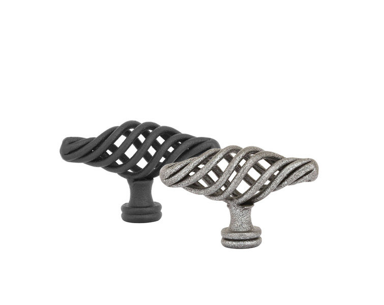 Satin Steel 2-3/8" Traditional Farmhouse Cabinet Knob