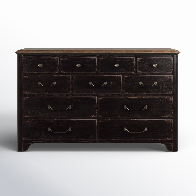 Black Rustic Double Dresser with Soft Close Drawers