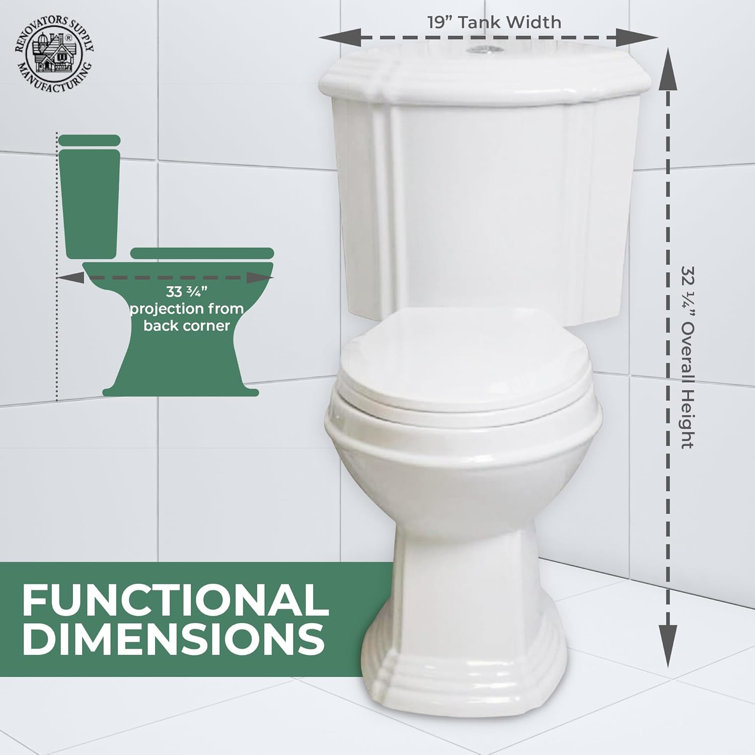 White Elongated Dual Flush Corner Toilet with Slow Close Seat