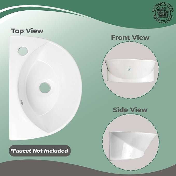 Juniper White Ceramic Wall-Mount Bathroom Sink with Reno-Gloss Finish