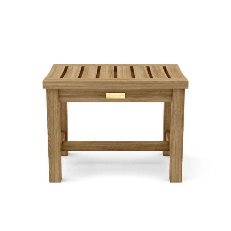 Madison 24'' Teak Backless Outdoor Chair