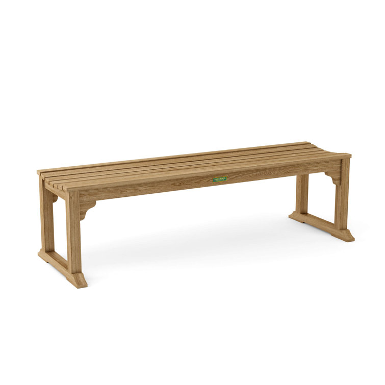 Mason Natural Teak 3-Seater Backless Outdoor Bench