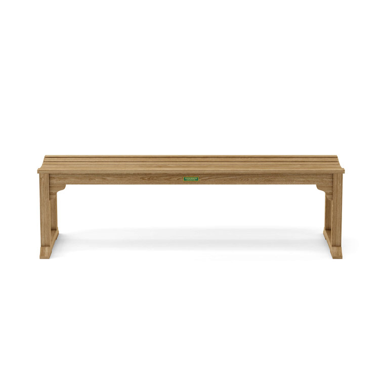 Mason Natural Teak 3-Seater Backless Outdoor Bench