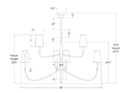 Farlane 12-Light Antique Nickel Crystal Candle Chandelier