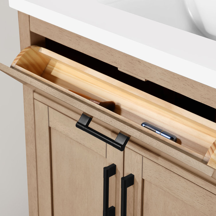 Bailey 30" Sahara Birch Vanity with White Quartz Top