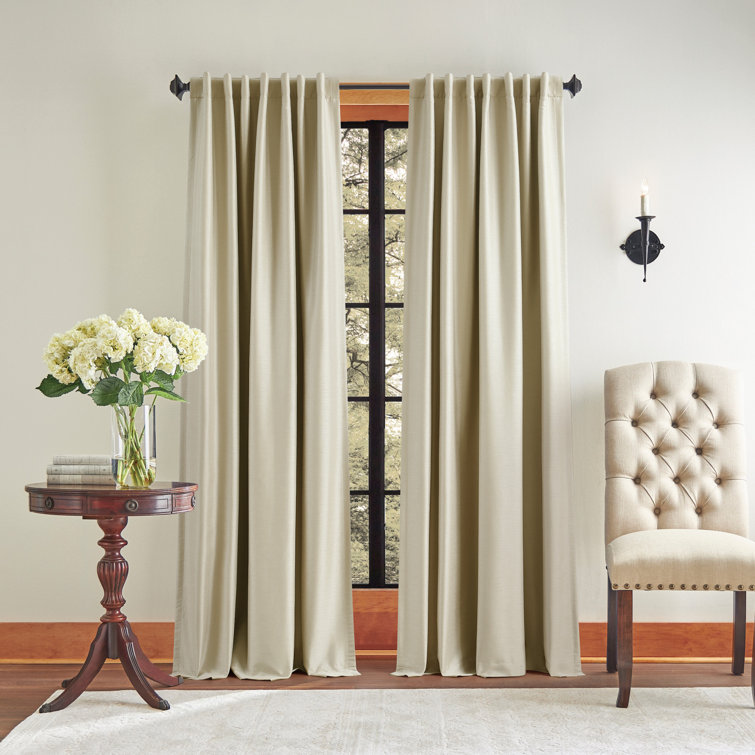 Champagne Blackout Polyester 50"x95" Curtain Panel Pair