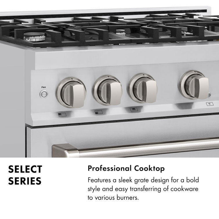 ZLINE 48" Stainless Steel Double Oven Gas Range with 8 Burners