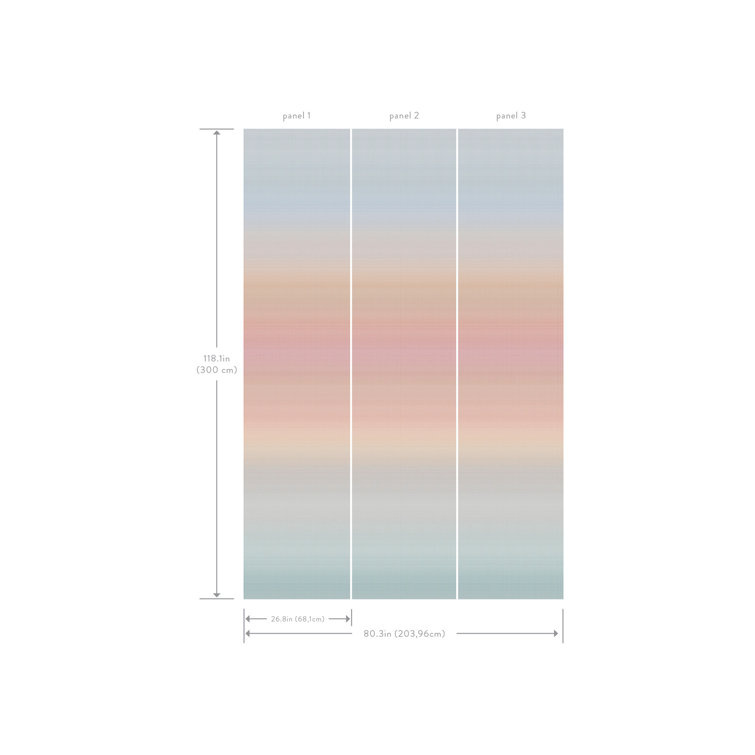 Oleg Multicolor Ombre Effect Wall Mural