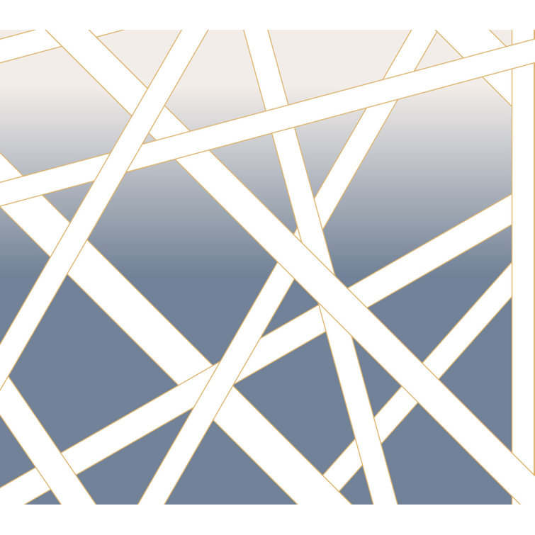 Nastri Shade Blue and Gold Geometric Wall Mural