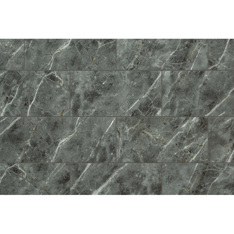 Large Gray Glossy Adhesive Vinyl Square Tiles