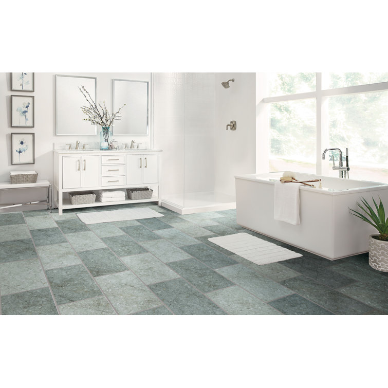 Monument Stone Gray 12" x 24" Textured Vinyl Tile