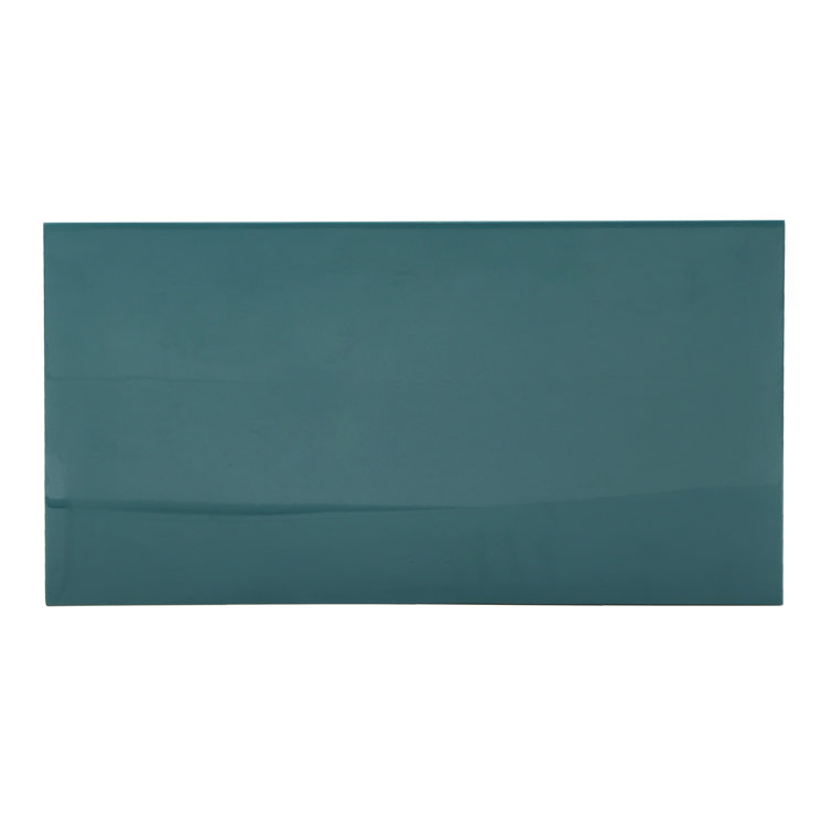 Teal Metal Slim Base Rectangular End Table