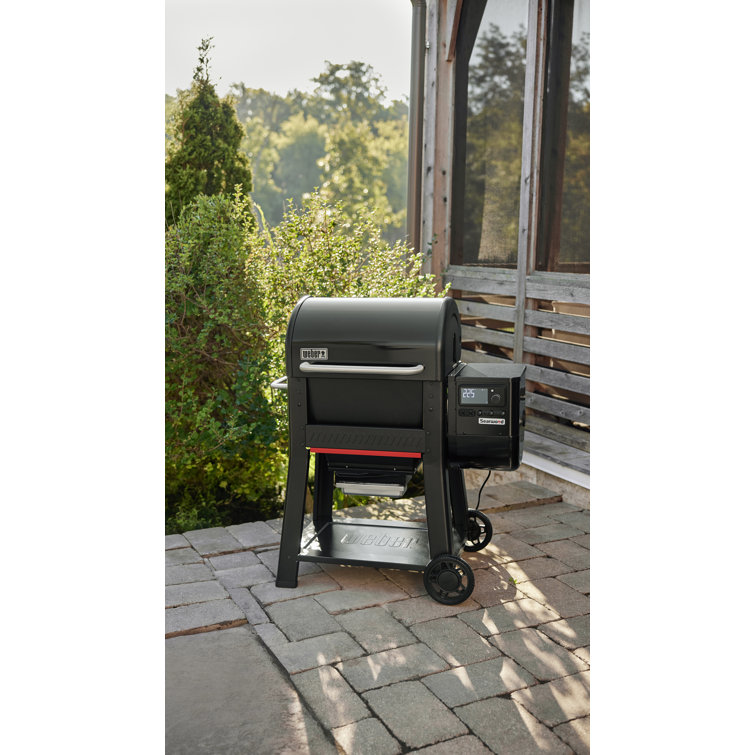 Black Digital Freestanding Wood Pellet Grill with Rotisserie