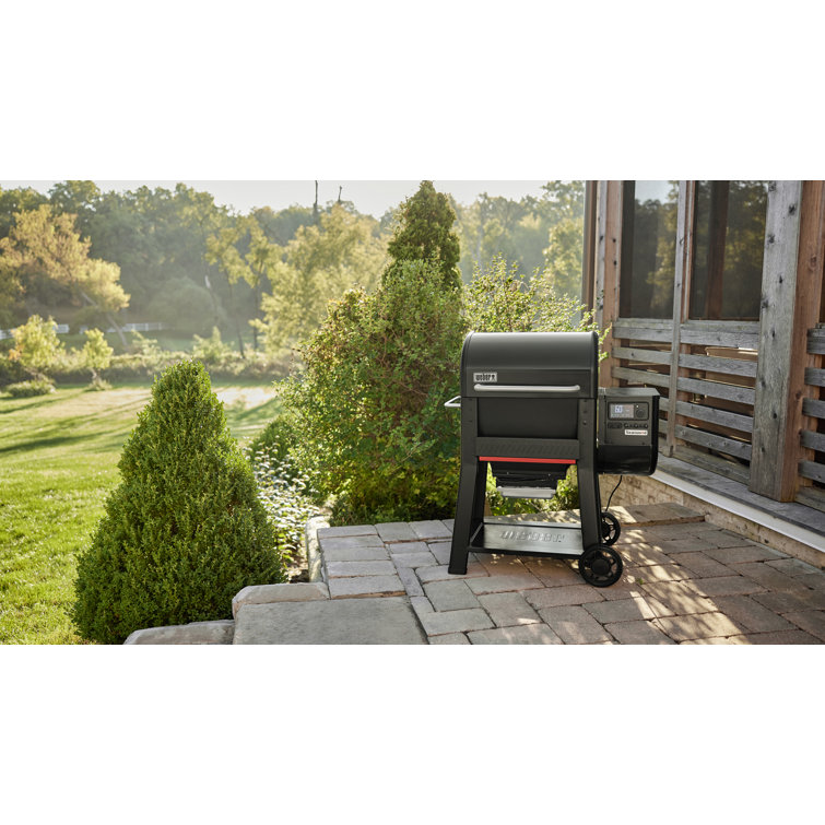 Black Digital Freestanding Wood Pellet Grill with Rotisserie